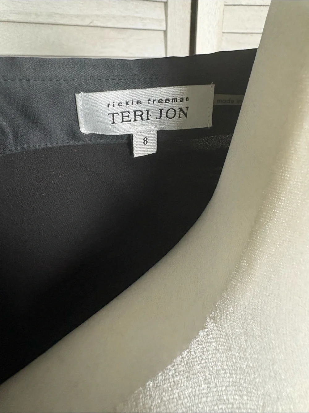 Teri Jon metallic button down midi dress sz8